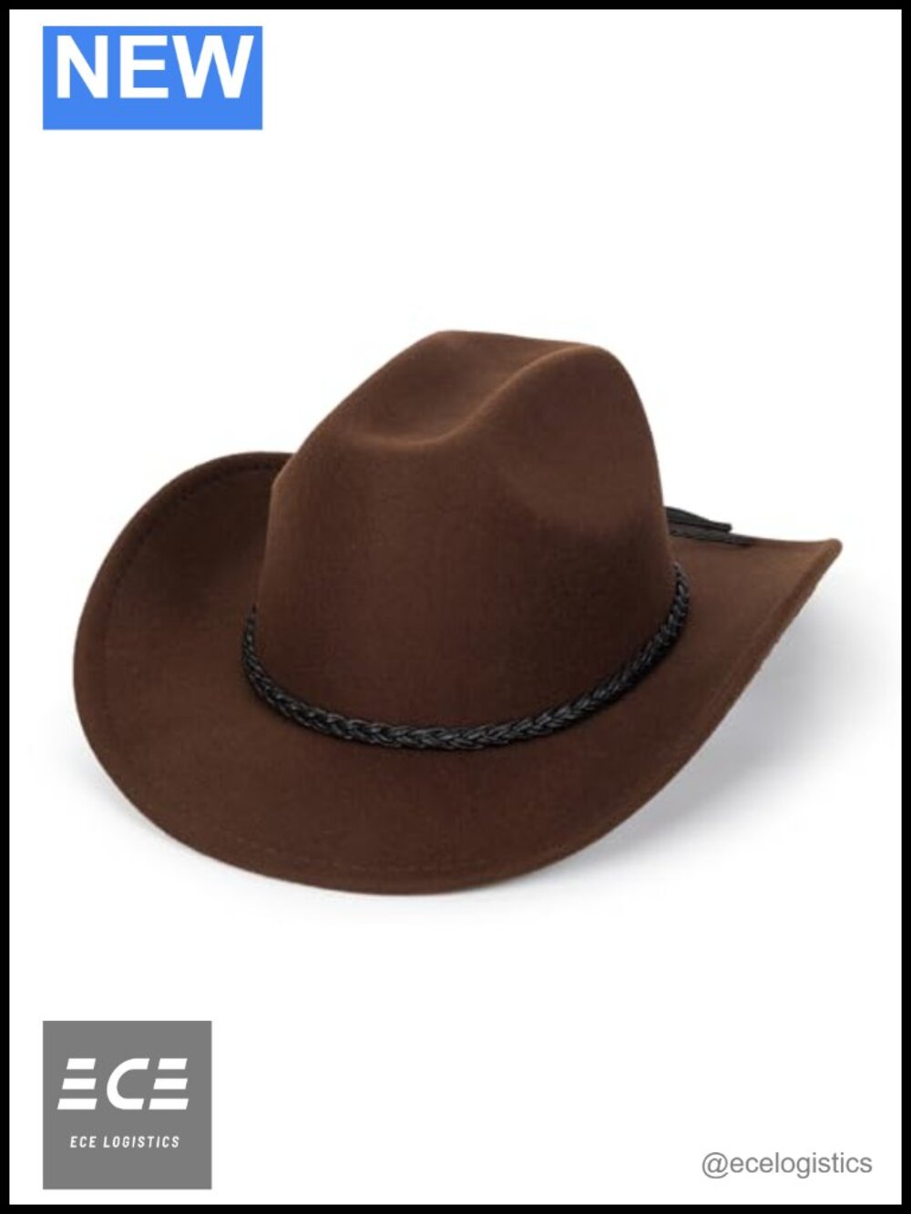 Cotton Polyester Cowboy Hat Adjustable Western Fedora Buckle Belt